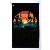 I Stand With The NPS National Park Support Park Rangers Golf Towel