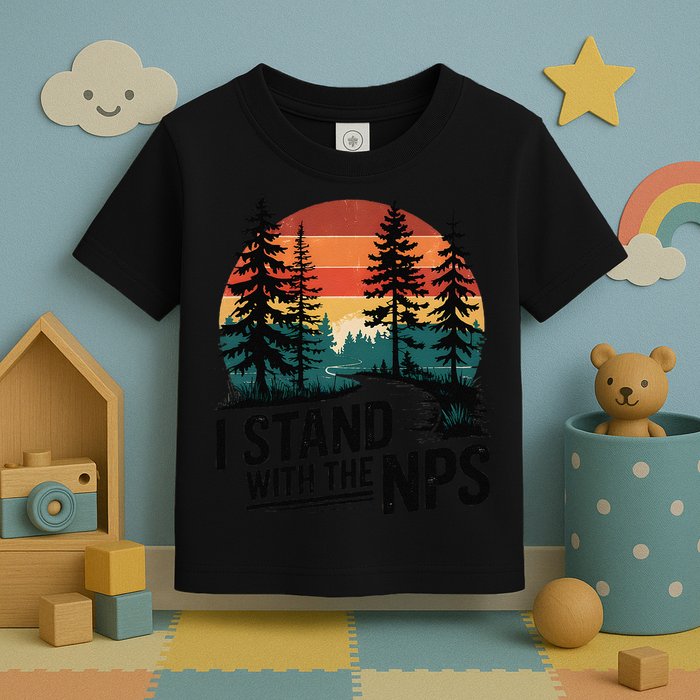 I Stand With The NPS National Park Support Park Rangers Toddler T-Shirt
