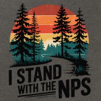 I Stand With The NPS National Park Support Park Rangers Cotton Canvas Backpack