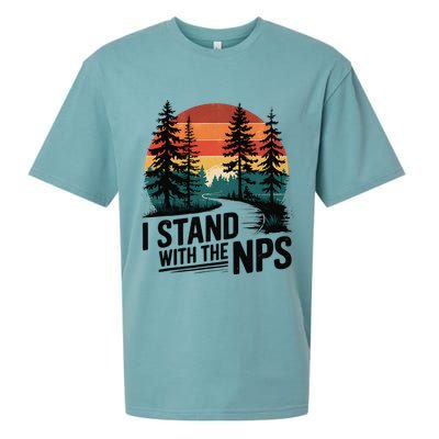 I Stand With The NPS National Park Support Park Rangers Sueded Cloud Jersey T-Shirt