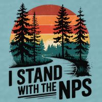 I Stand With The NPS National Park Support Park Rangers Sueded Cloud Jersey T-Shirt