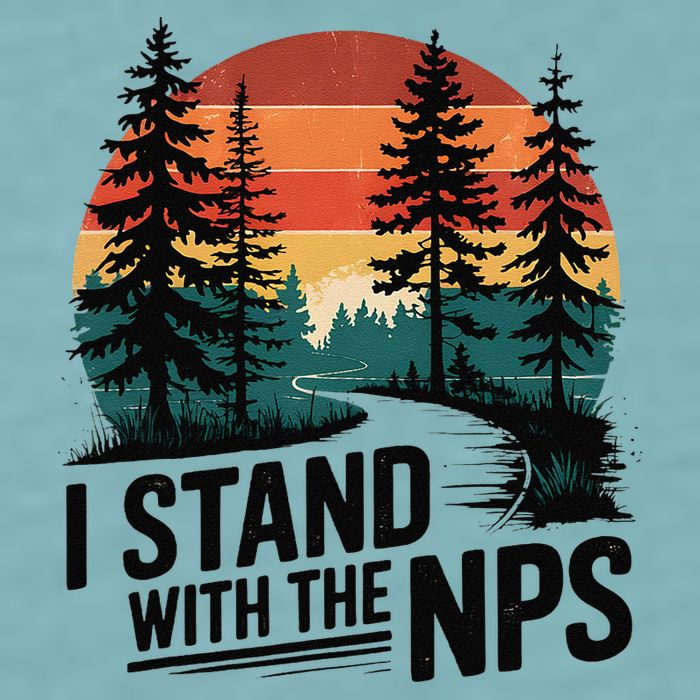 I Stand With The NPS National Park Support Park Rangers Sueded Cloud Jersey T-Shirt