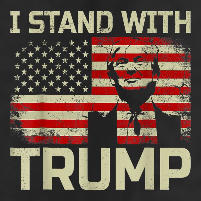 I Stand With Trump American Flag Cool Comfort Performance Bucket Hat