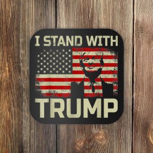 I Stand With Trump American Flag Coaster