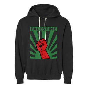 I Stand With Palestine For Their Freedom Free Palestine Garment-Dyed Fleece Hoodie