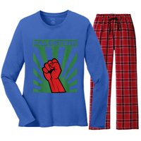 I Stand With Palestine For Their Freedom Free Palestine Women's Long Sleeve Flannel Pajama Set 