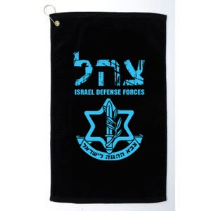 I Stand With Israel Jewish Israeli Flag Jewish Platinum Collection Golf Towel