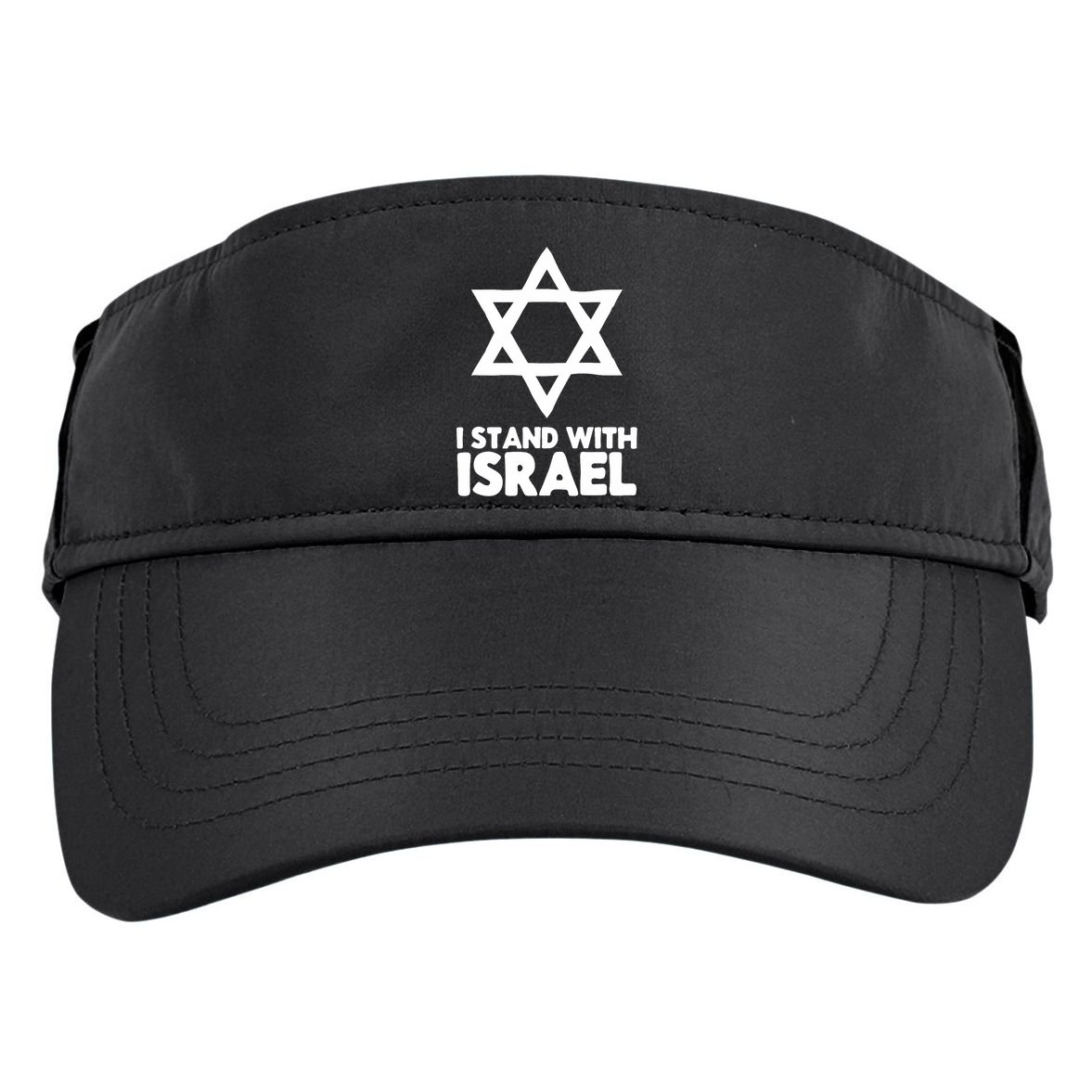 I Stand With Israel Jewish Support Israel Adult Drive Performance Visor