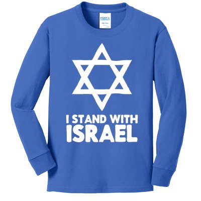 I Stand With Israel Jewish Support Israel Kids Long Sleeve Shirt