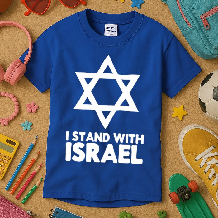 I Stand With Israel Jewish Support Israel Kids T-Shirt