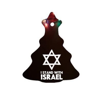 I Stand With Israel Jewish Support Israel Ceramic Tree Ornament