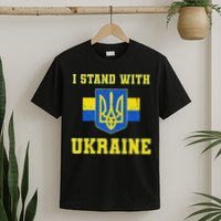 I Stand With Ukraine Vintage Ukrainian Flag T-Shirt