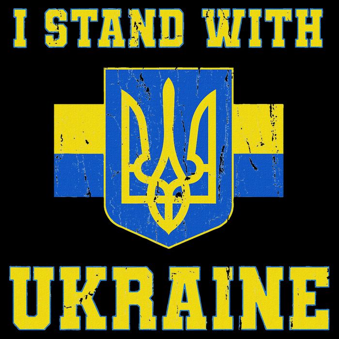 I Stand With Ukraine Vintage Ukrainian Flag T-Shirt