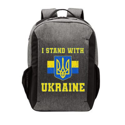 I Stand With Ukraine Vintage Ukrainian Flag Vector Backpack