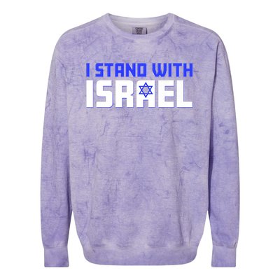 I Stand With Israel Support Colorblast Crewneck Sweatshirt