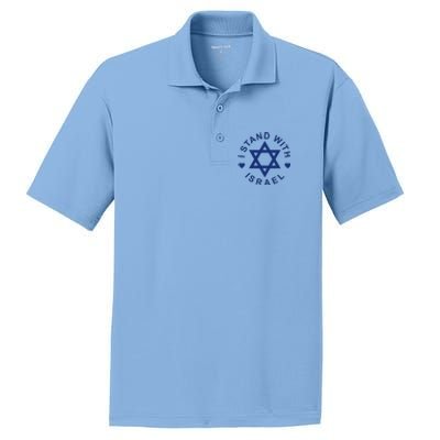 I Stand With Israel Israeli Flag Jewish Star Of David PosiCharge RacerMesh Polo