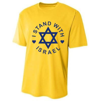 I Stand With Israel Israeli Flag Jewish Star Of David Performance Sprint T-Shirt