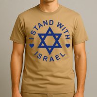 I Stand With Israel Israeli Flag Jewish Star Of David T-Shirt