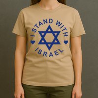 I Stand With Israel Israeli Flag Jewish Star Of David T-Shirt