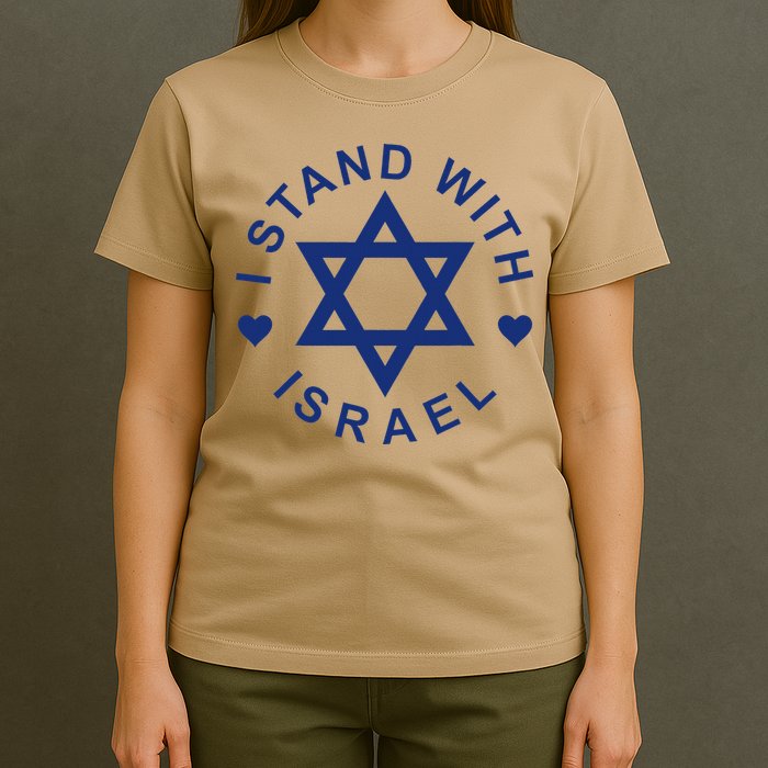 I Stand With Israel Israeli Flag Jewish Star Of David T-Shirt