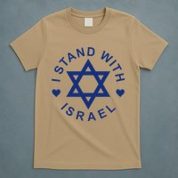 I Stand With Israel Israeli Flag Jewish Star Of David T-Shirt