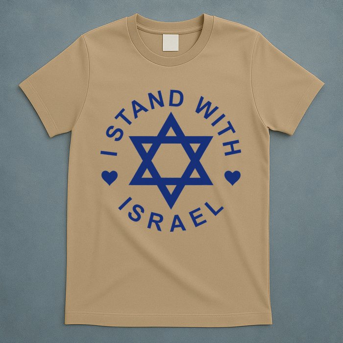I Stand With Israel Israeli Flag Jewish Star Of David T-Shirt