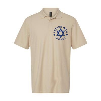 I Stand With Israel Israeli Flag Jewish Star Of David Softstyle Adult Sport Polo