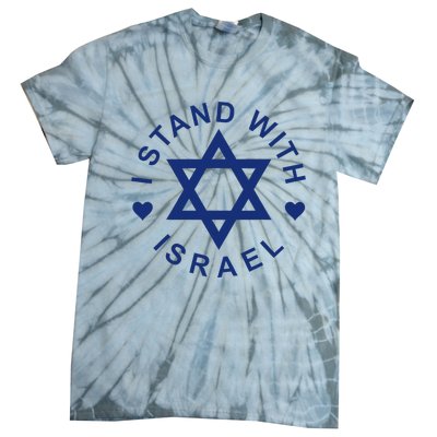 I Stand With Israel Israeli Flag Jewish Star Of David Tie-Dye T-Shirt