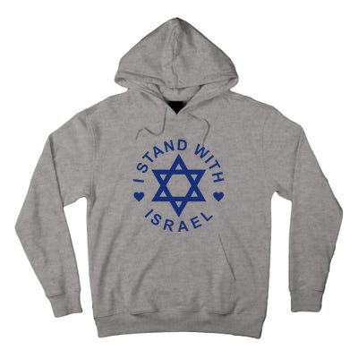 I Stand With Israel Israeli Flag Jewish Star Of David Tall Hoodie