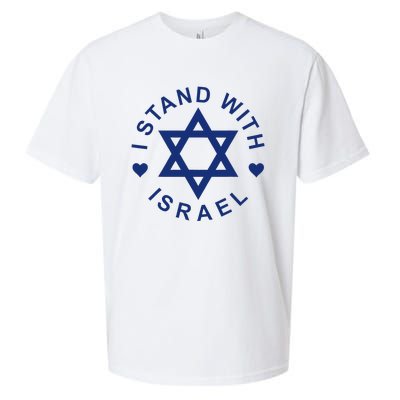 I Stand With Israel Israeli Flag Jewish Star Of David Sueded Cloud Jersey T-Shirt