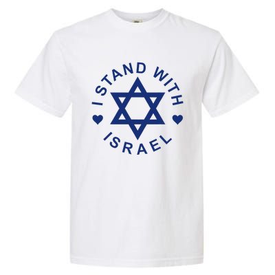 I Stand With Israel Israeli Flag Jewish Star Of David Garment-Dyed Heavyweight T-Shirt