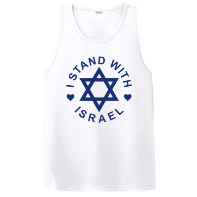 I Stand With Israel Israeli Flag Jewish Star Of David PosiCharge Competitor Tank