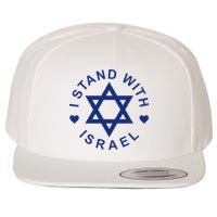 I Stand With Israel Israeli Flag Jewish Star Of David Wool Snapback Cap