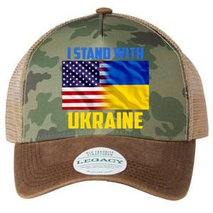 I Stand With Ukraine USA Ukrainian Pride Support Legacy Tie Dye Trucker Hat