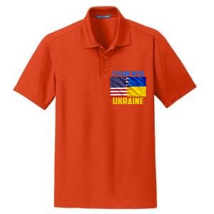 I Stand With Ukraine USA Ukrainian Pride Support Dry Zone Grid Polo