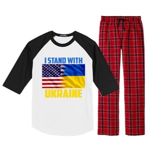 I Stand With Ukraine USA Ukrainian Pride Support Raglan Sleeve Pajama Set