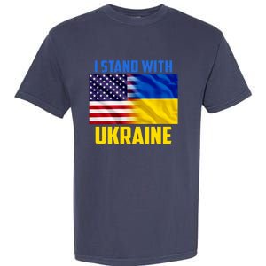 I Stand With Ukraine USA Ukrainian Pride Support Garment-Dyed Heavyweight T-Shirt