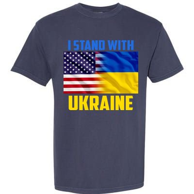 I Stand With Ukraine USA Ukrainian Pride Support Garment-Dyed Heavyweight T-Shirt