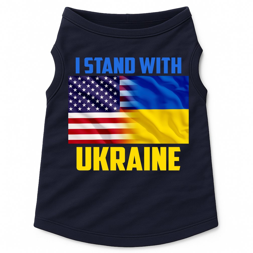 I Stand With Ukraine USA Ukrainian Pride Support Doggie Tank