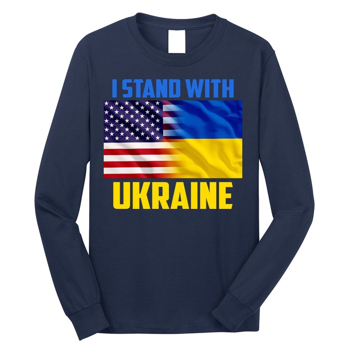 I Stand With Ukraine USA Ukrainian Pride Support Long Sleeve Shirt