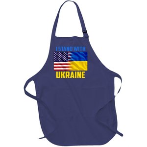 I Stand With Ukraine USA Ukrainian Pride Support Full-Length Apron With Pockets