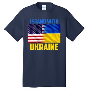 I Stand With Ukraine USA Ukrainian Pride Support Tall T-Shirt