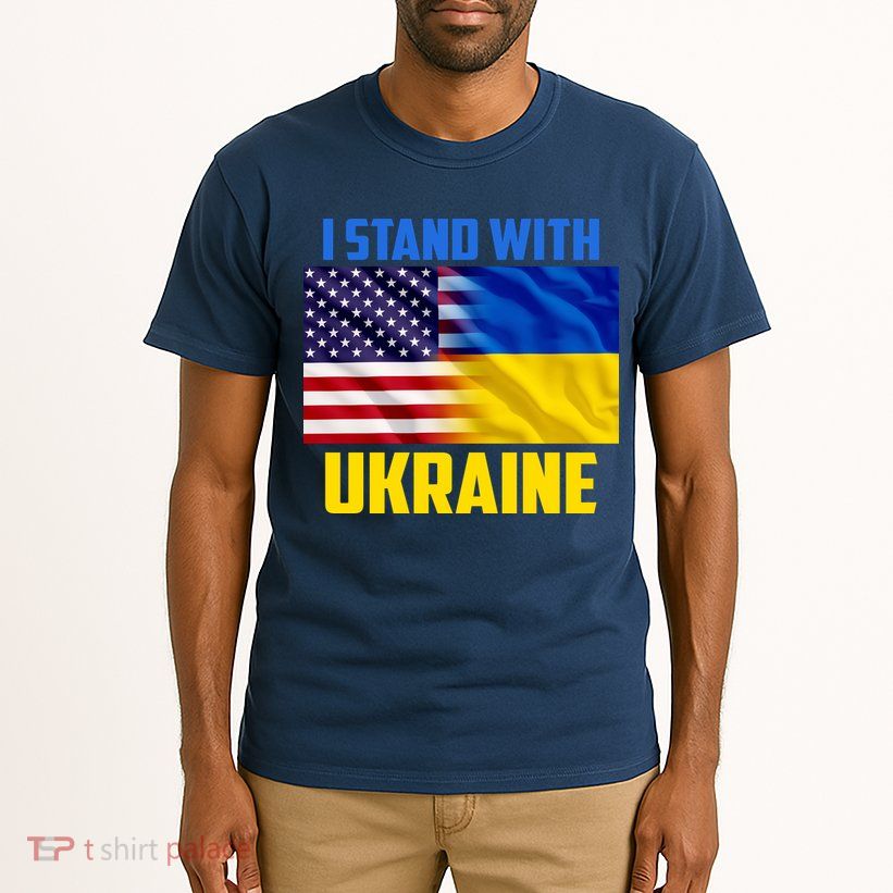 I Stand With Ukraine USA Ukrainian Pride Support Tall T-Shirt