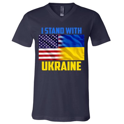 I Stand With Ukraine USA Ukrainian Pride Support V-Neck T-Shirt