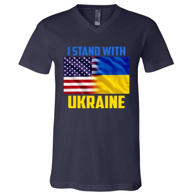 I Stand With Ukraine USA Ukrainian Pride Support V-Neck T-Shirt