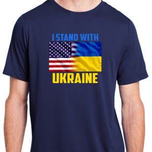 I Stand With Ukraine USA Ukrainian Pride Support Adult ChromaSoft Performance T-Shirt