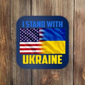 I Stand With Ukraine USA Ukrainian Pride Support Coaster