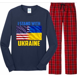 I Stand With Ukraine USA Ukrainian Pride Support Long Sleeve Pajama Set