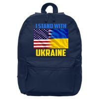 I Stand With Ukraine USA Ukrainian Pride Support 16 in Basic Backpack