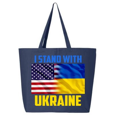 I Stand With Ukraine USA Ukrainian Pride Support 25L Jumbo Tote